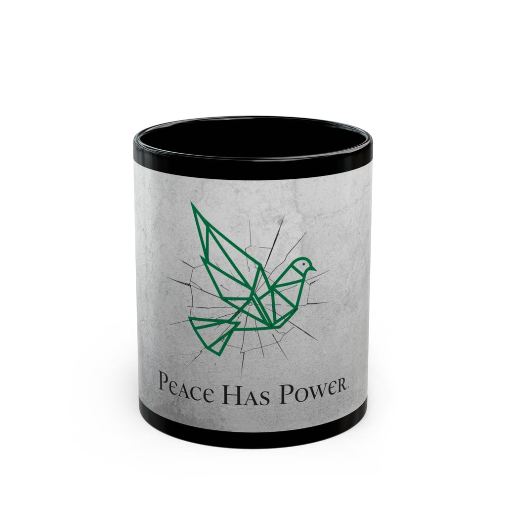 Mug - Peace Has Power Black Mug (11oz, 15oz)