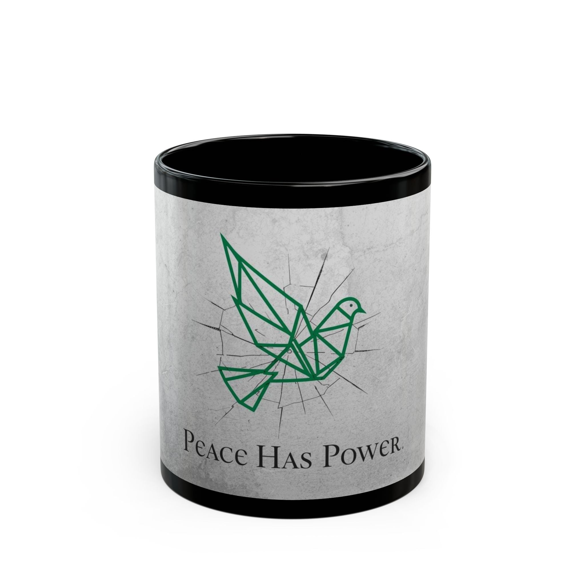 Mug - Peace Has Power Black Mug (11oz, 15oz)