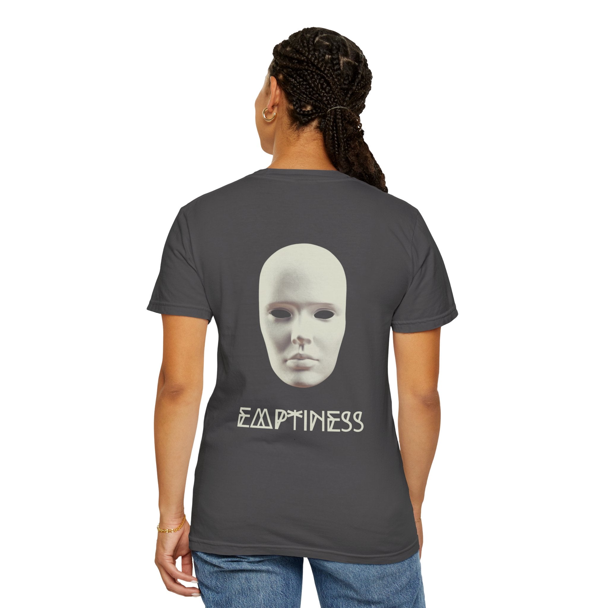 Emptiness Unisex Garment-Dyed T-Shirt, Comfortable Everyday Tee, Casual Streetwear Top, Unique Graphic Shirt, Perfect Gift for Any Occasion