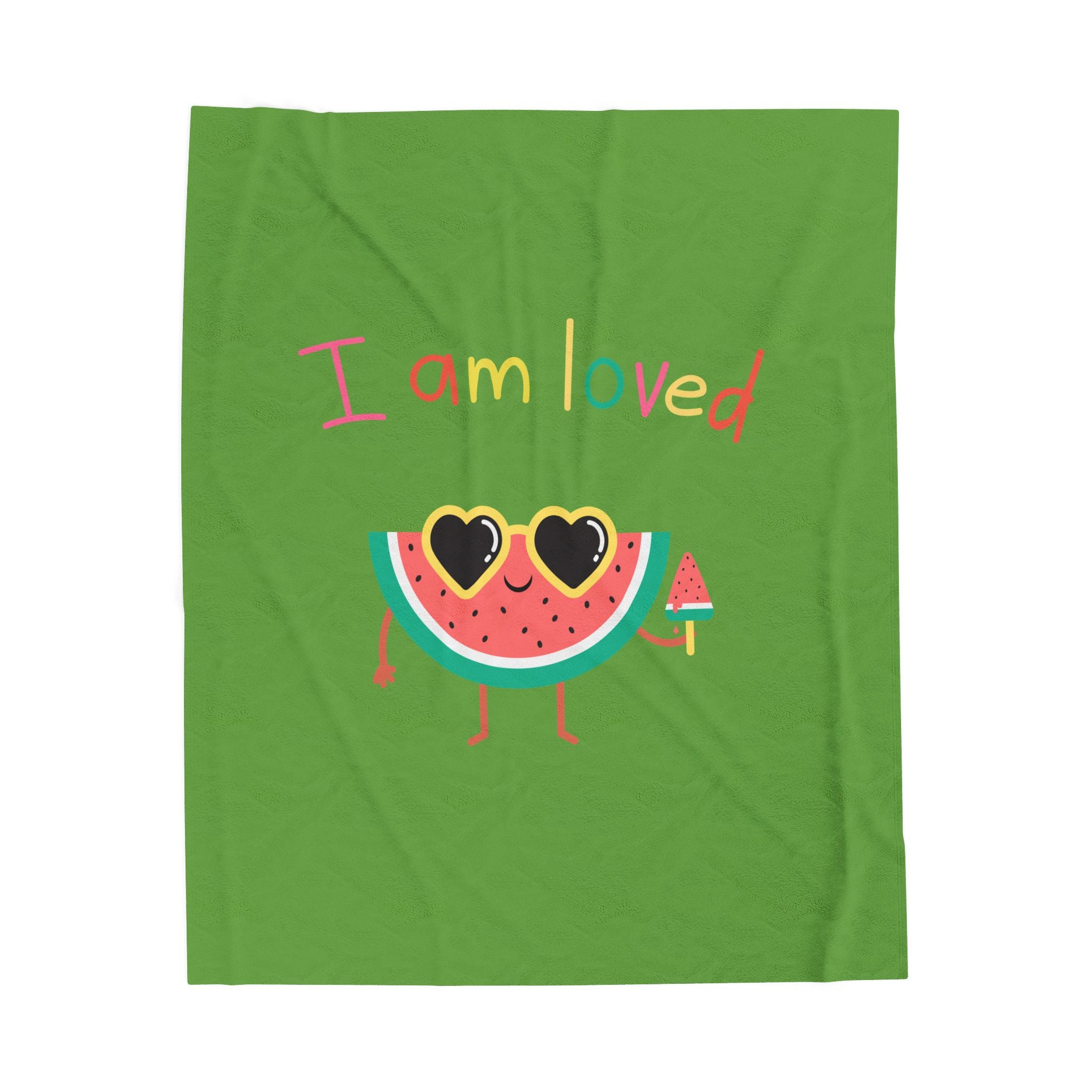 Cute Watermelon Plush Blanket - Cozy Throw, Soft Blanket for Kids, Bedroom Decor, Gift for Kids, Summer Vibes