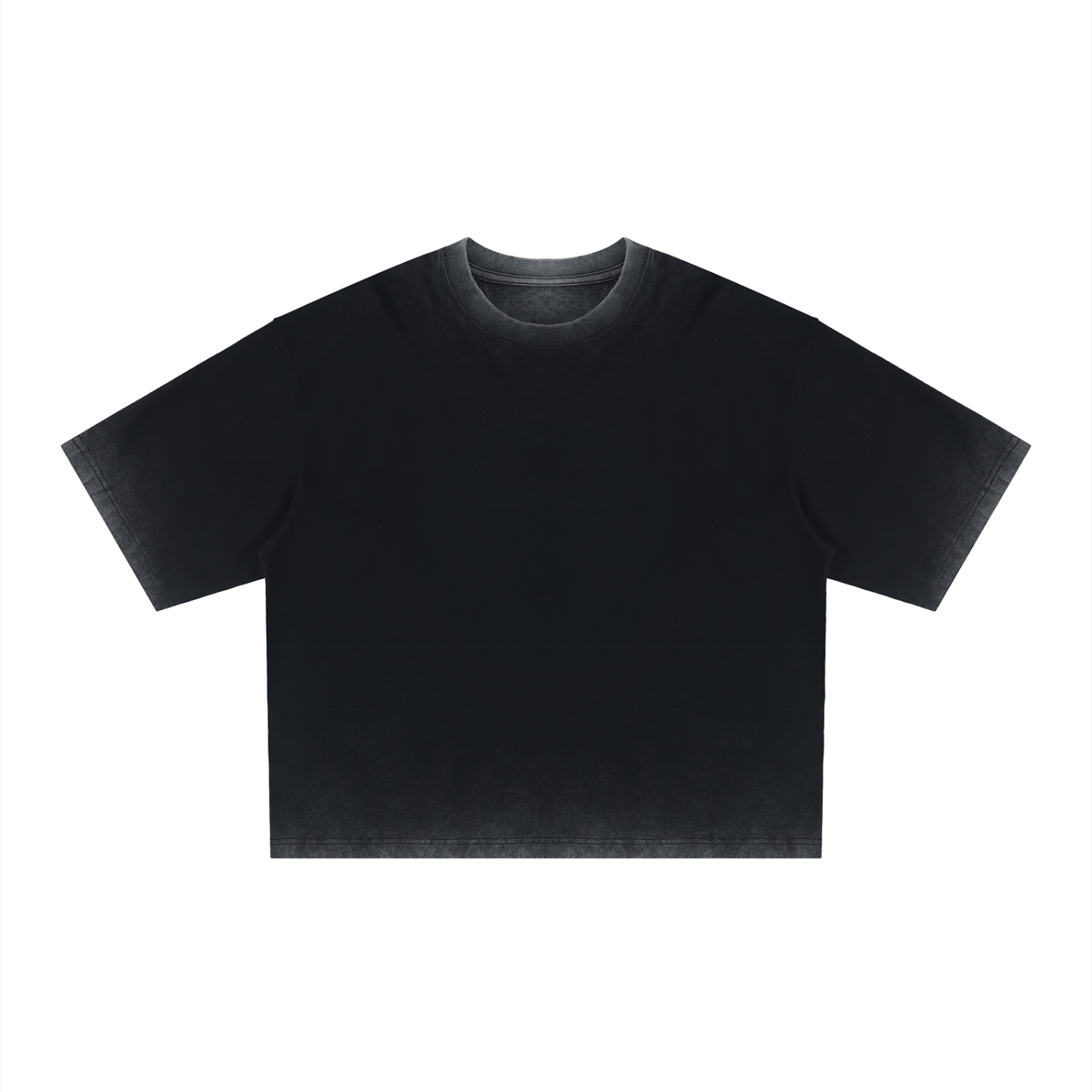 Black t-shirt on a white background