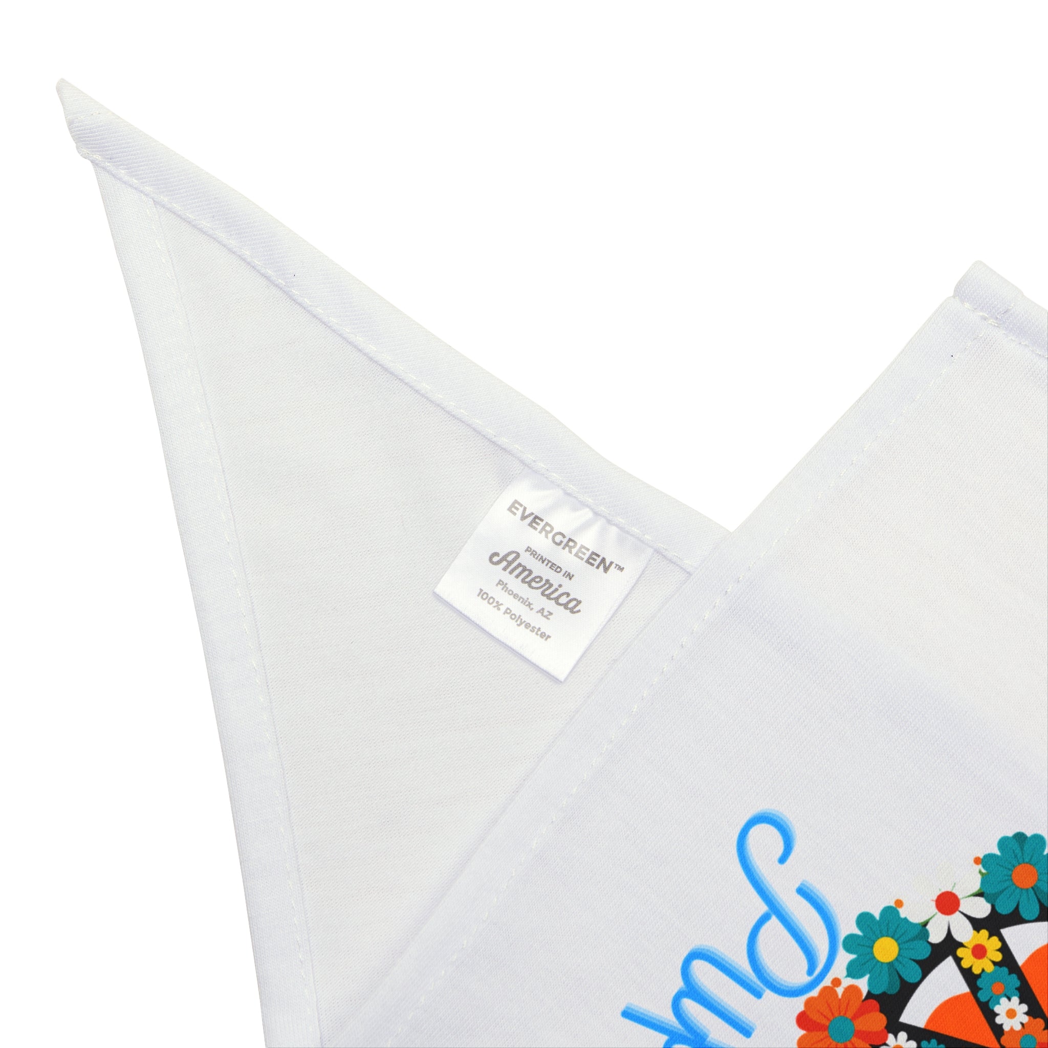 Peaceful Paws Pet Bandana - Stylish Dog Accessory for Peace Lovers, Dog Outfit for Celebrations, Floral Print for Pets, Gift for Dog Owners