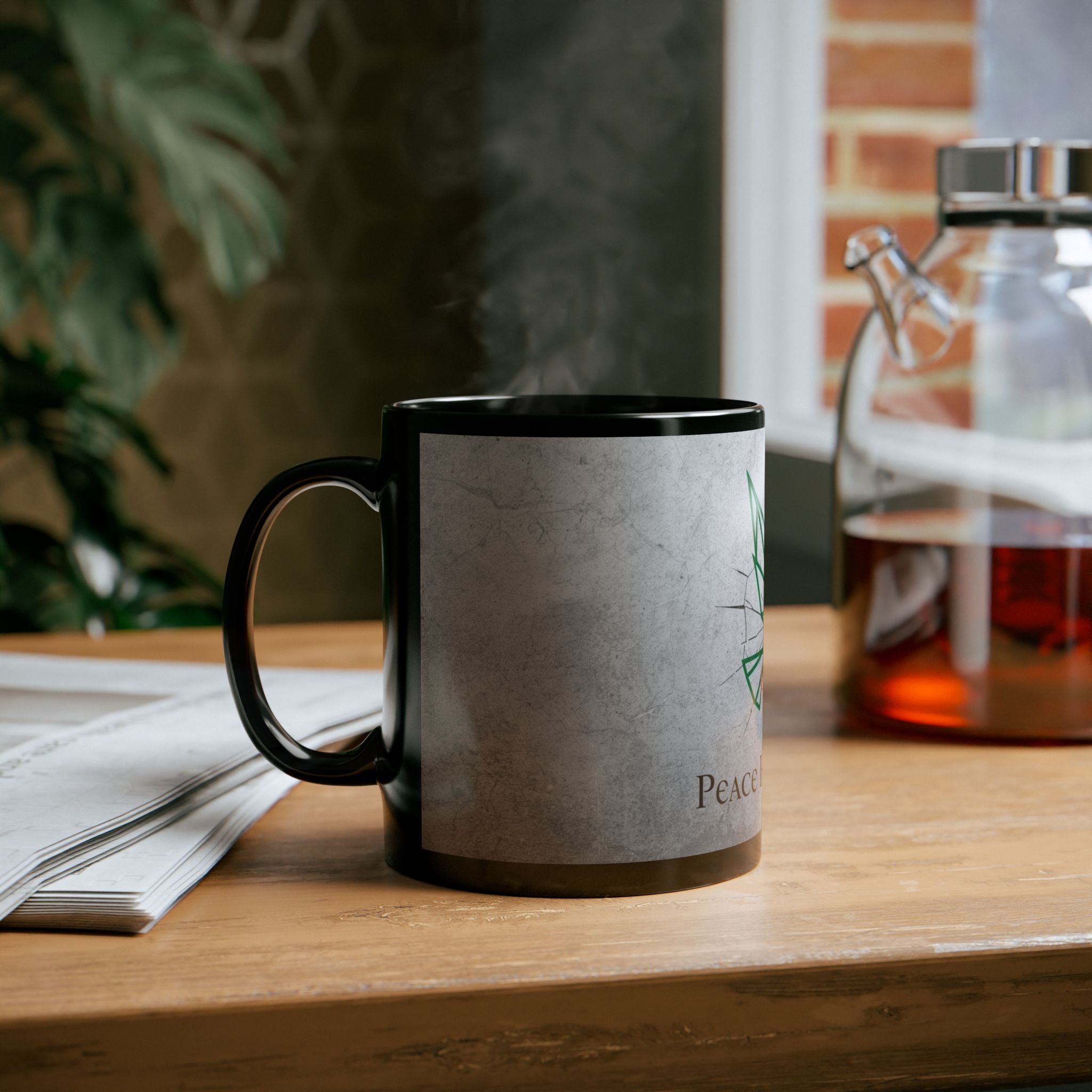 Mug - Peace Has Power Black Mug (11oz, 15oz)