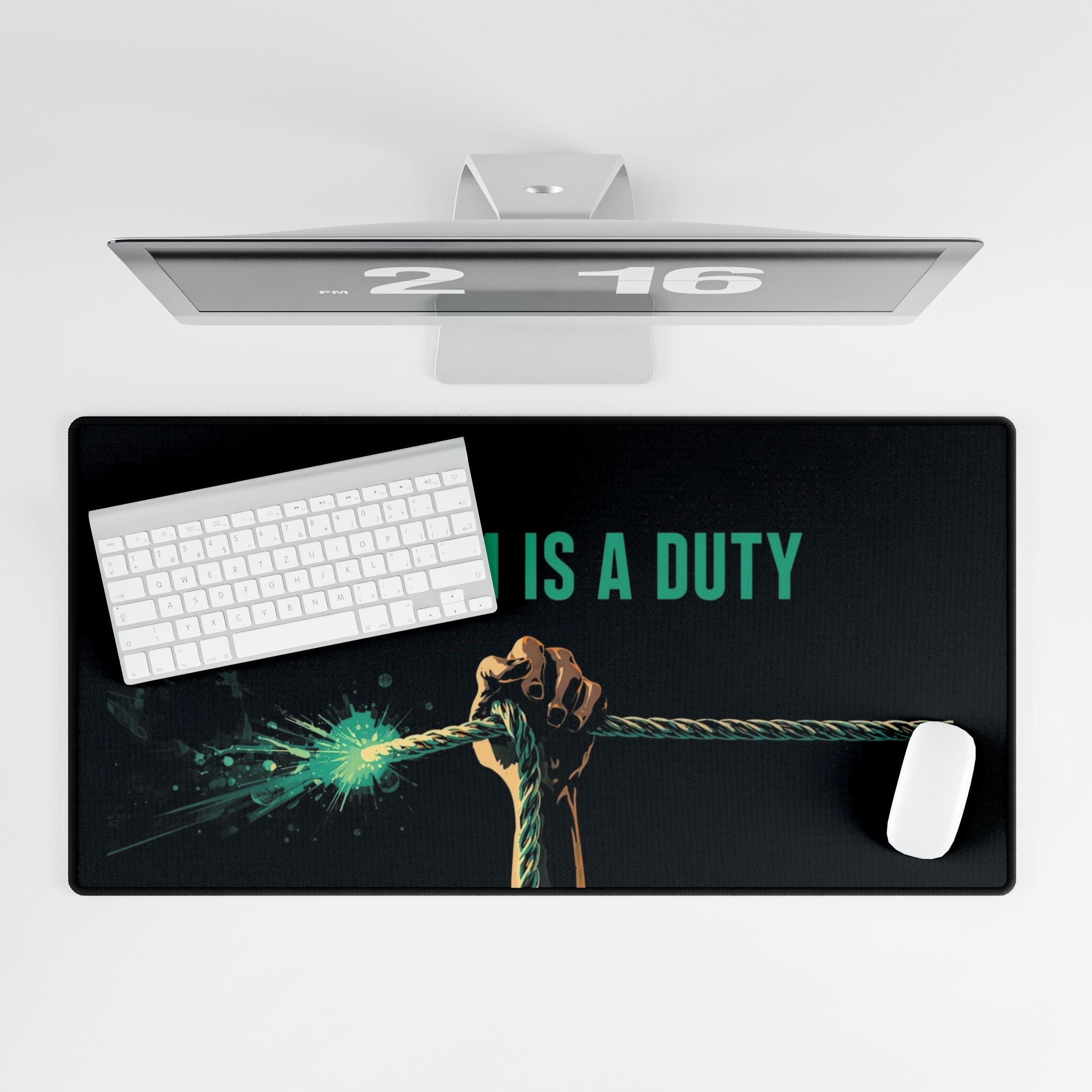 Freedom Is a Duty Desk Mat