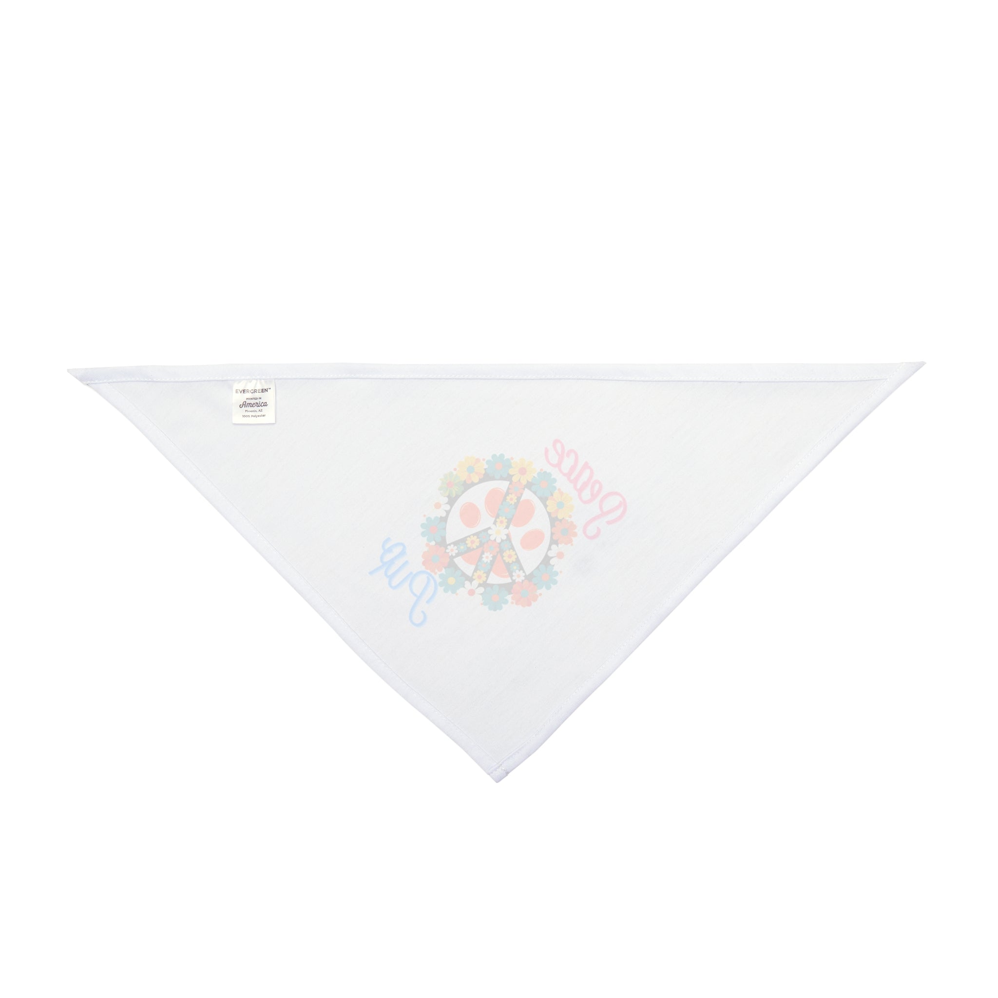 Peaceful Paws Pet Bandana - Stylish Dog Accessory for Peace Lovers, Dog Outfit for Celebrations, Floral Print for Pets, Gift for Dog Owners