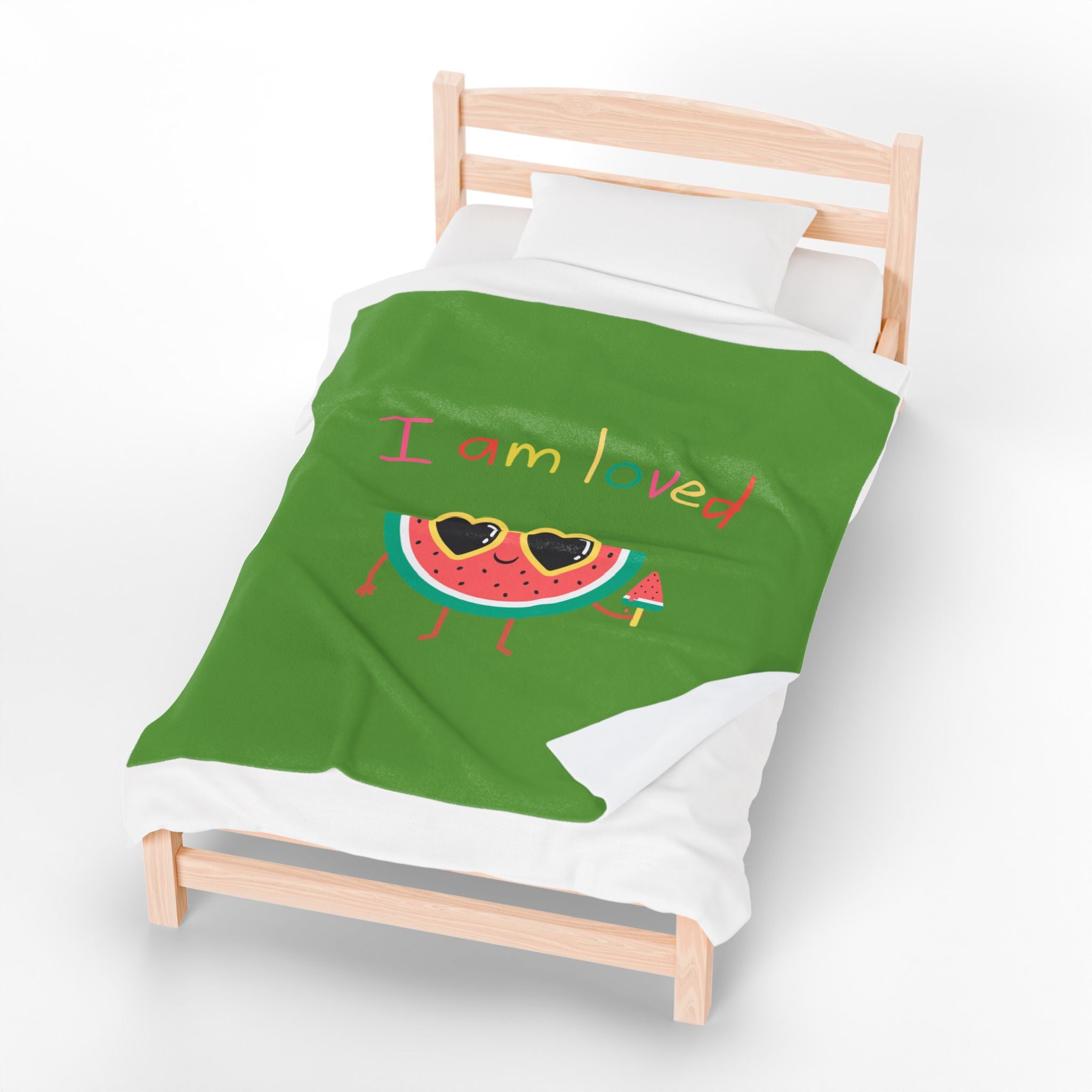 Cute Watermelon Plush Blanket - Cozy Throw, Soft Blanket for Kids, Bedroom Decor, Gift for Kids, Summer Vibes