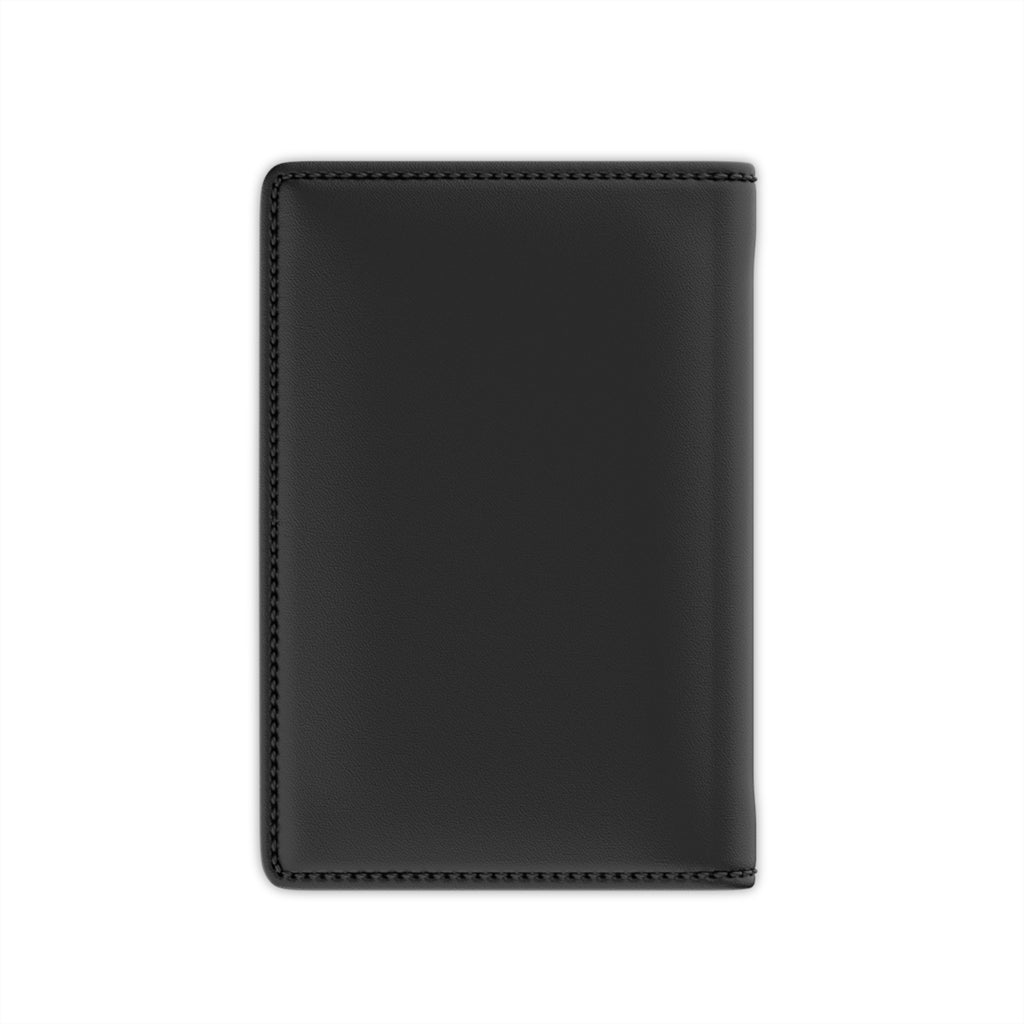 Black leather wallet on a white background