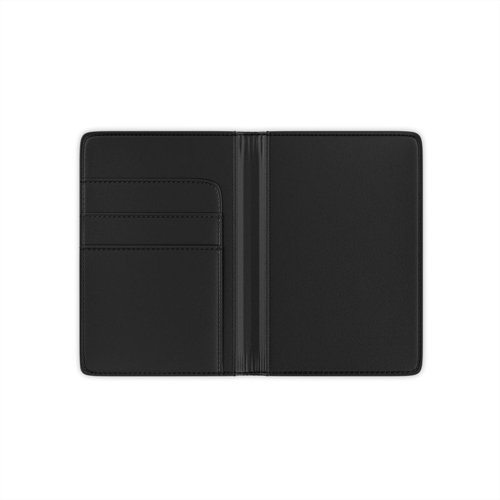 Black leather wallet on a white background