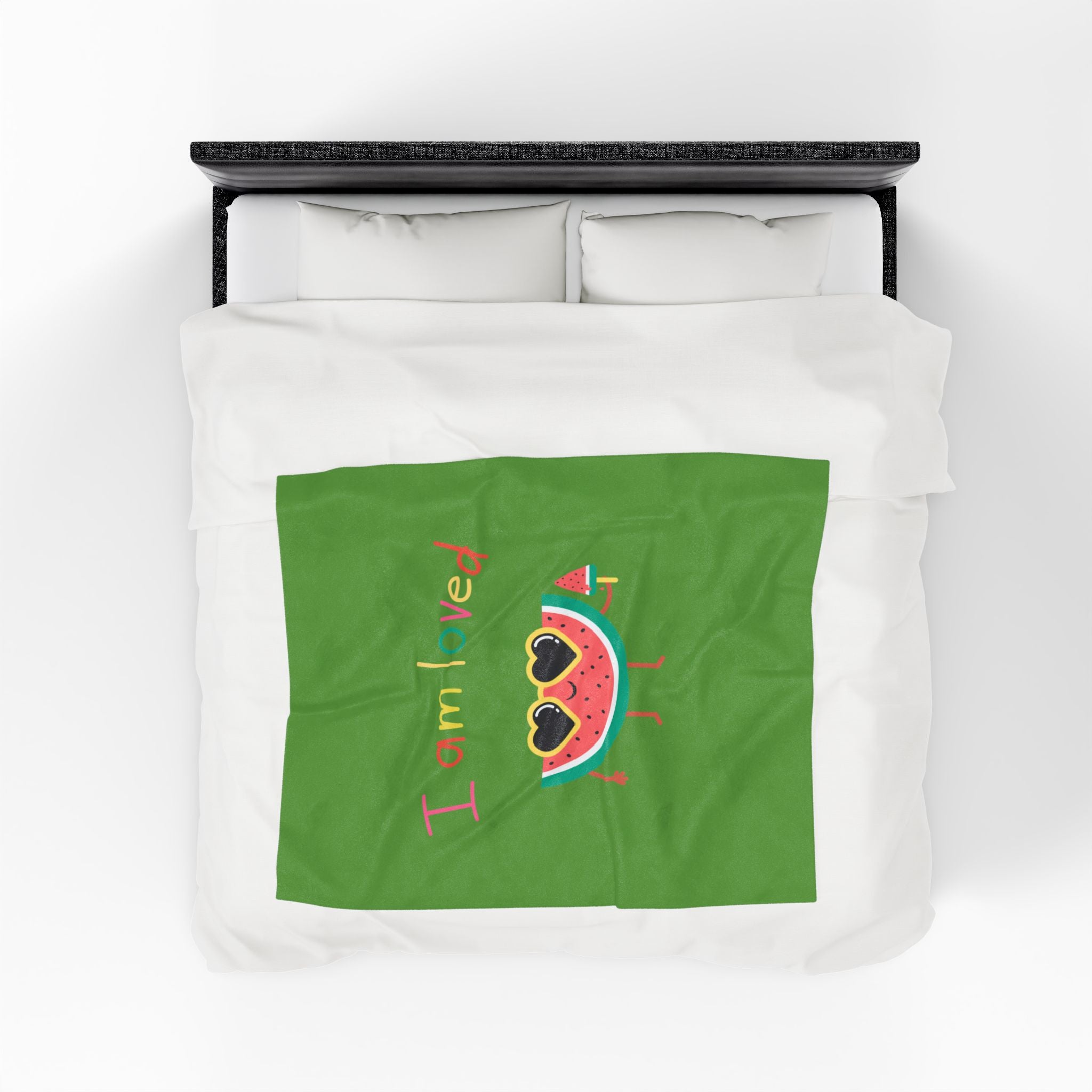 Cute Watermelon Plush Blanket - Cozy Throw, Soft Blanket for Kids, Bedroom Decor, Gift for Kids, Summer Vibes