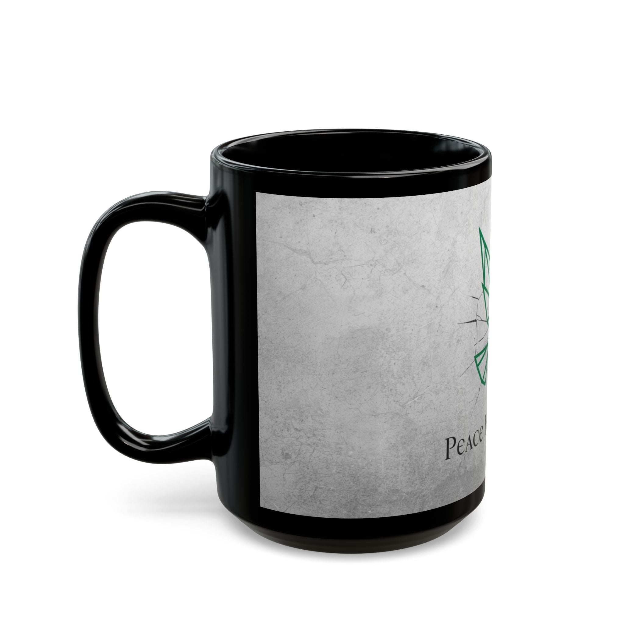 Mug - Peace Has Power Black Mug (11oz, 15oz)