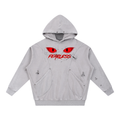 Snow Washed Distressed Panel Pocket Hoodie
