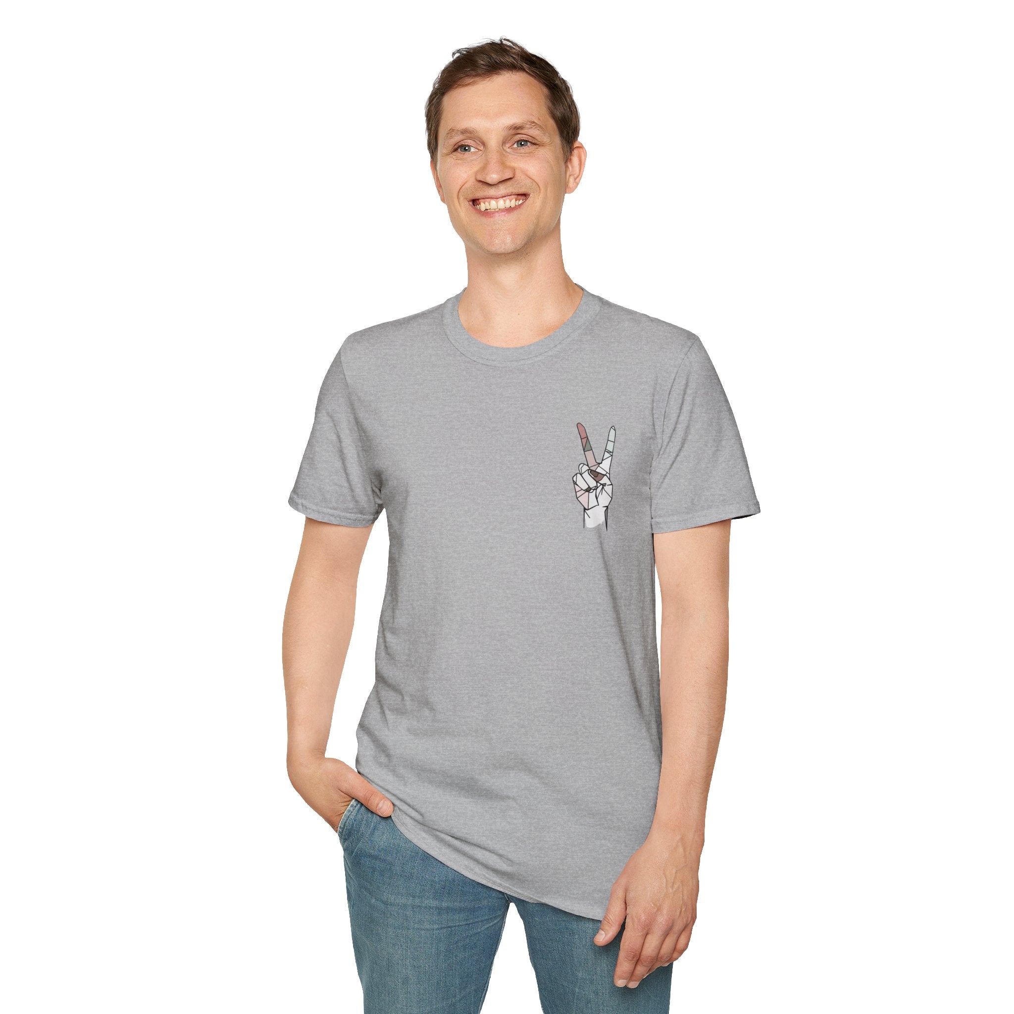 Peaceful Power Unisex T-Shirt - Peace Sign Symbol Design