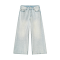 Men's Vintage Wash Wide Leg Denim Jeans