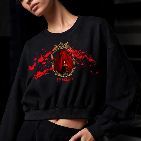 Women's Boxy Cropped Crewneck Sweatshirt