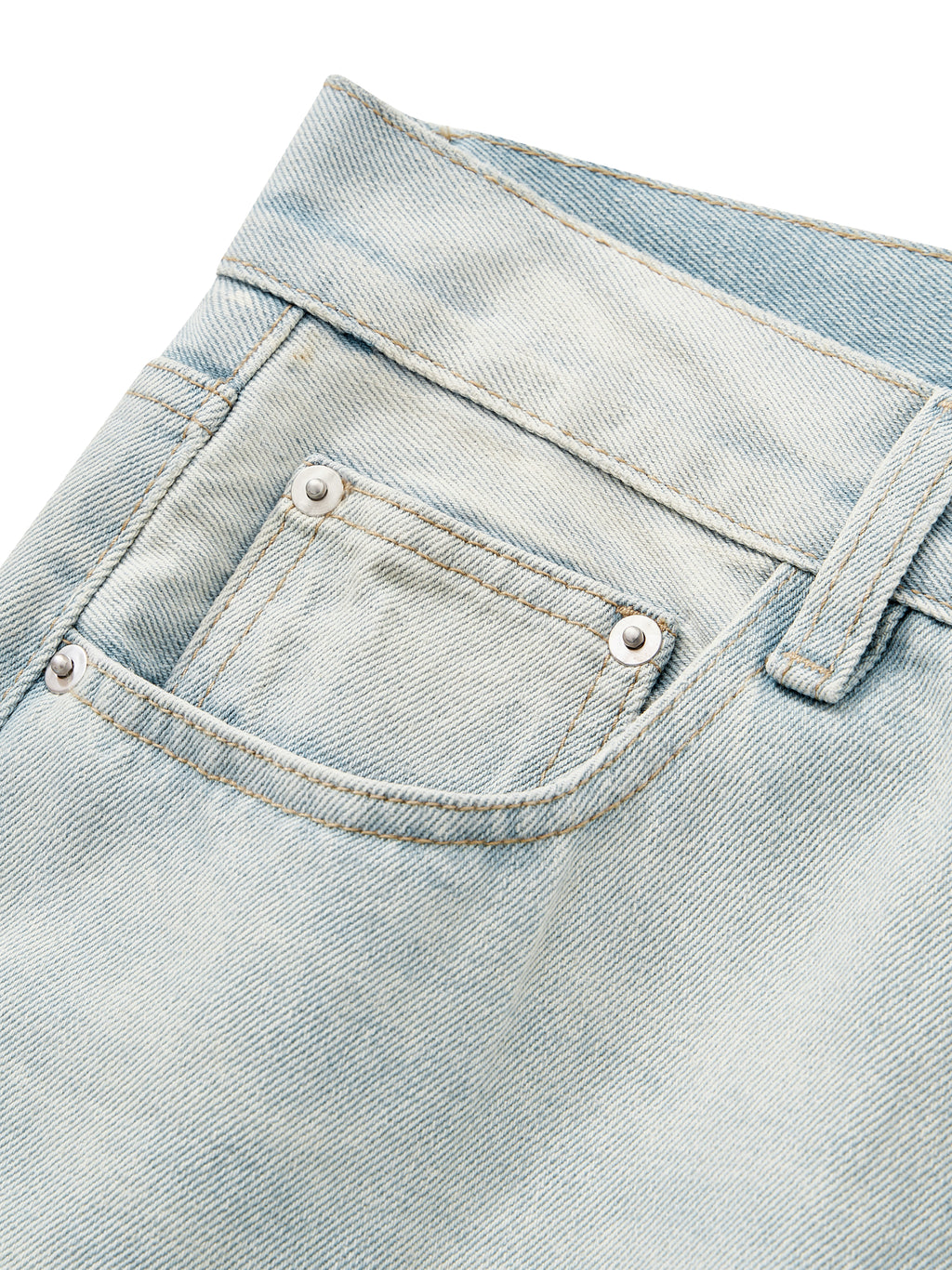 Men's Vintage Wash Wide Leg Denim Jeans