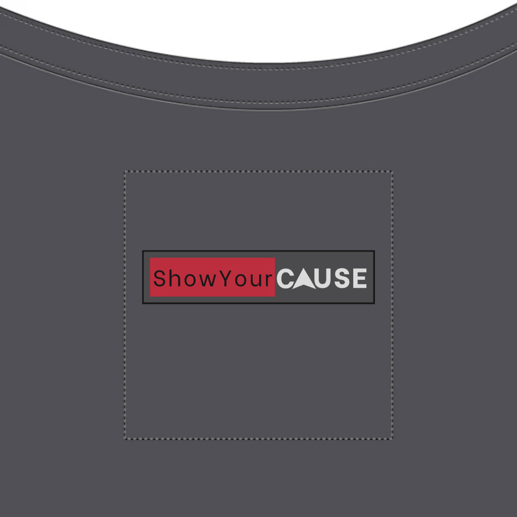 Gray shirt with 'Show Your Cause' logo on a white background