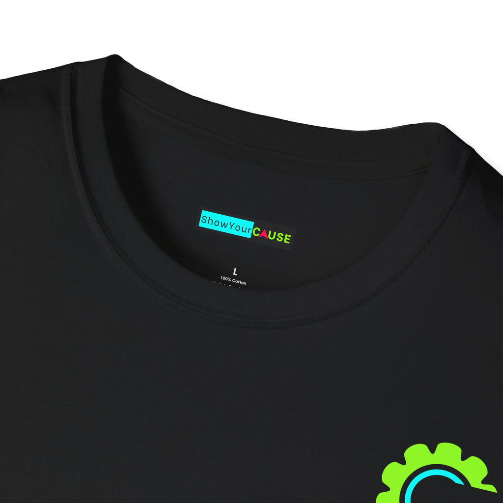 Black t-shirt with 'Show Your Cause' logo on a white background.
• 	“Qualität ist Identität.”
• 	“Deutsh Qualitat – Stärke in jedem Detail.”
• 	“Präzision trägt man.”
• 	“Echte Werte. Echte Qualität.”
Cyberpunk Mindscape T-Shirt — 'Desires' Neon Futuristic Graphic Tee